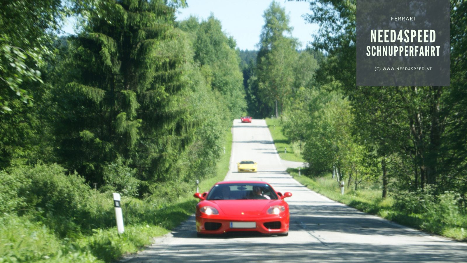 Ferrari 360 rot Bundesstrasse