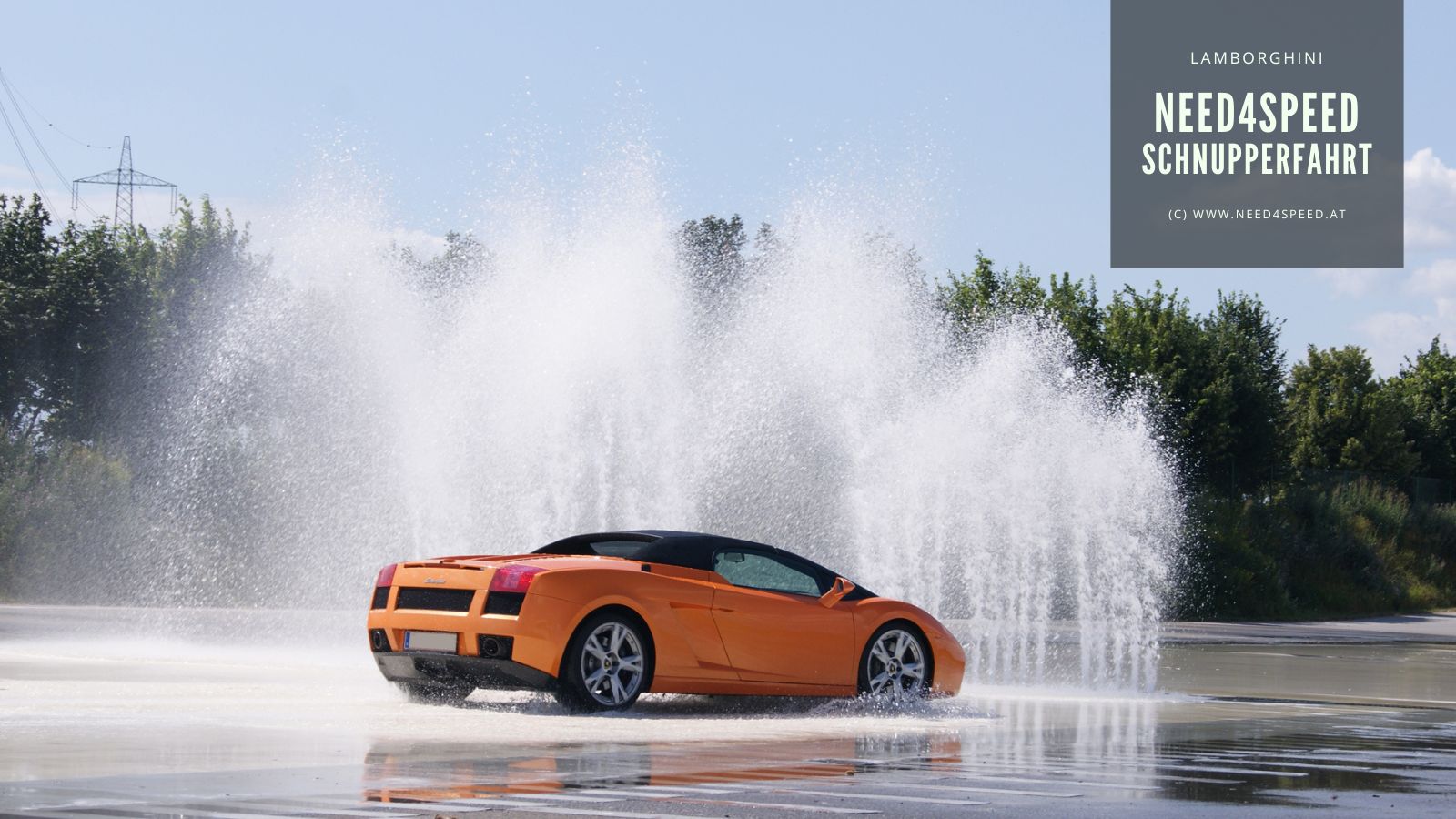 Lamborghini Gallardo Spyder LP520 Wasserwand Schleuderkurs